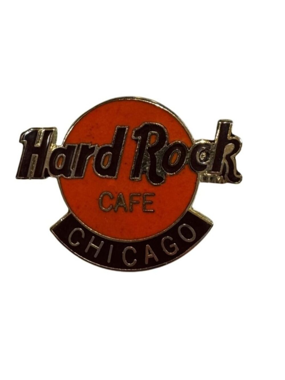 Hard Rock Cafe Chicago Pin Orange & Gold Collector’s Item